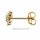 Ohrstecker Gold 333 mit Zirkonia – polierte Blumen-Ohrstecker ca. 6 mm