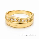 Damenring Gold 333 mit Zirkonia – polierter...
