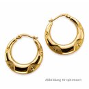 Bügelcreolen Gold 585 Gelbgold mit...