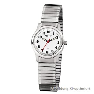Regent Damenuhr Zugband Edelstahl Glanz/Matt 5 Bar F-898