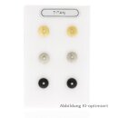 Titan Ohrstecker   matt mit Zirkonia