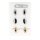 Silberfarbene Titan Ohrstecker mit schwarzer Einlage – 13 x 6 mm