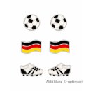 Ohrstecker für die Fußball -WM in 925 Silber