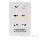 Ohrstecker für die Fußball -WM in 925 Silber