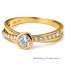 Damenring Gold 333 mit Zirkonia – polierter...