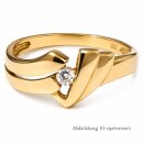 Damenring Gold 333 mit Zirkonia – polierter...