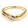 Damenring aus 333 Gold poliert mit 4 Zirkonia Ringweite 64