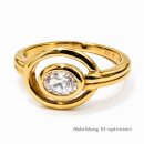 Damenring aus 333 Gold mit Zirkonia Ringweite 50