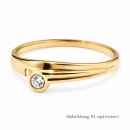 Damenring aus 333 Gelbgold poliert mit Zirkonia Ringweite 54