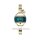 Stormuhr TEMTRESS CHARM GOLD-TEAL 47013/GD/T
