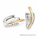 Zweifarbige Klappcreolen aus 925 Sterling Silber...