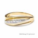 Eleganter Damenring aus Gold 585 mit Zirkonia, poliert,...