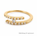 Eleganter Damenring aus Gold 333 mit Zirkonia, poliert,...