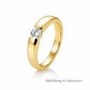Eleganter Verlobungsring aus poliertem Gold 585 mit...