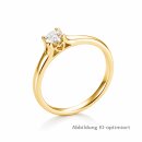 Eleganter Solitärring aus poliertem Gold 585 mit...