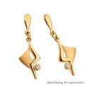 Hängende Ohrstecker aus Gold 333 mit Zirkonia