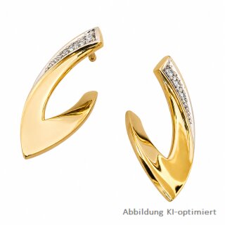 Ohrstecker Gold 333 mit Zirkonia | ca. 20 × 9 mm