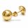 Halbkugel-Ohrstecker mit Muster aus Gold 585 – ca. 9 mm