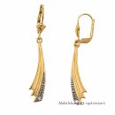 Elegante hängende Ohrringe aus poliertem Gold 333...