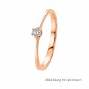 Klassischer Verlobungsring aus poliertem Roségold...