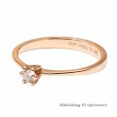 Klassischer Verlobungsring aus poliertem Roségold...