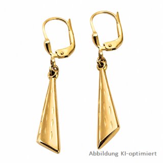 Damen-Ohrpendel aus 333 Gelbgold mit Brillantschliff