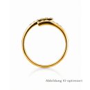 Damenring aus 585 Gelbgold mit 12 Brillanten, zusammen...