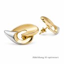 Leichte zweifarbige Ohrstecker aus 585 Gold mit...