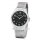 Regent Herrenuhr Edelstahl Zugband Ziffernblatt Schwarz Zahlen 5 Bar  W-0009