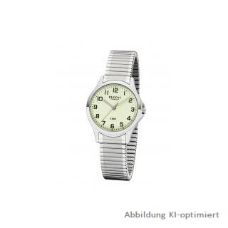 Regent Damenuhr W-0070 – klassische Quarzuhr mit flexiblem Zugband