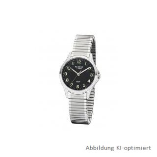 Regent Damenuhr W-0070 – klassische Quarzuhr mit flexiblem Zugband