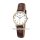 Regent Damenuhr Gehäuse Bicolor Lederband braun Sekundenzeiger, Saphirglas  3 BAR  F-1427