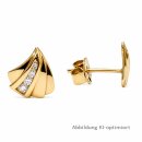 Ohrstecker 333 Gelbgold mit Zirkonia – geschwungen...