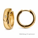 Klappcreolen aus 333 Gelbgold mit Zirkonia –...