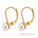 Ohrringe aus 333 Gelbgold mit Akoya-Zuchtperlen –...