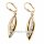 Zweifarbige Ohrpendel aus 925 Sterling-Silber – teilvergoldet mit Brillantschliff