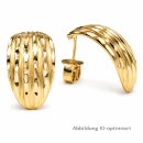 Steckcreolen 333 Gelbgold – gemustert &...