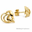 Filigrane Ohrstecker 333 Gelbgold – gemustert &...