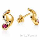 Ohrstecker 333 Gelbgold bicolor mit Rubin – elegant...