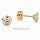 Ohrstecker 585 Gelbgold mit Zirkonia – klassisch rund 5mm