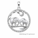 Elefanten-Anhänger aus 925 Silber mit Zirkonia...