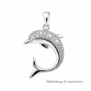 Delfin-Anhänger aus 925 Silber mit Zirkonia –...