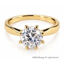 Solitärring Gold 585 mit großem Zirkonia...