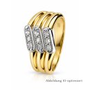 Damenring 585 Gelbgold mit Diamanten – dreiteiliges...