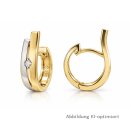 Klappcreolen 585 Gold bicolor mit Zirkonia –...