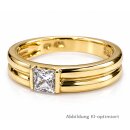 Damenring 333 Gold mit quadratischem Zirkonia –...