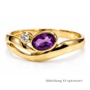 Damenring 333 Gold mit Amethyst & Zirkonia –...