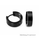 Klappcreolen aus Edelstahl schwarz – 16 x 5 mm