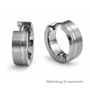 Titan Klappcreolen titanfarben – ca. 15 x 5 mm