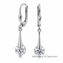 Ohrpendel 925 Sterling-Silber rhodiniert mit Zirkonia...